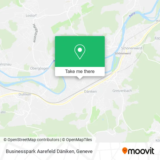 Businesspark Aarefeld Däniken map