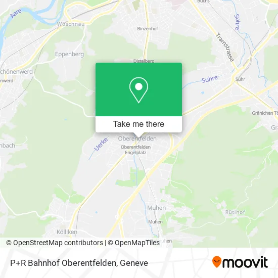 P+R Bahnhof Oberentfelden map