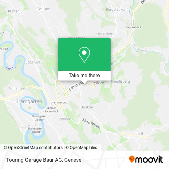 Touring Garage Baur AG map