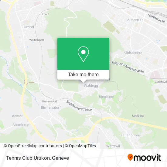 Tennis Club Uitikon map