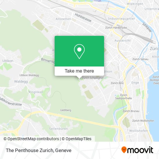 The Penthouse Zurich map