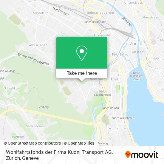 Wohlfahrtsfonds der Firma Kuoni Transport AG, Zürich plan