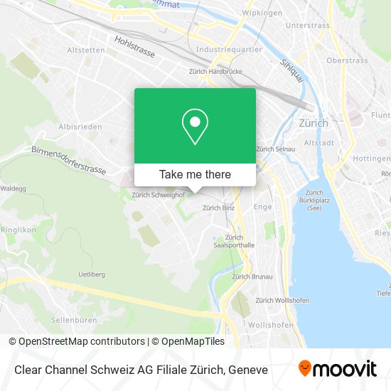 Clear Channel Schweiz AG Filiale Zürich map