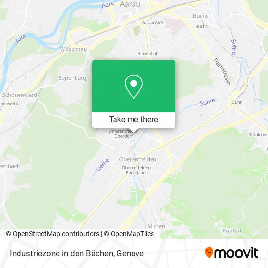 Industriezone in den Bächen map