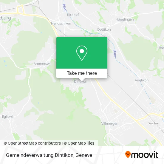 Gemeindeverwaltung Dintikon map