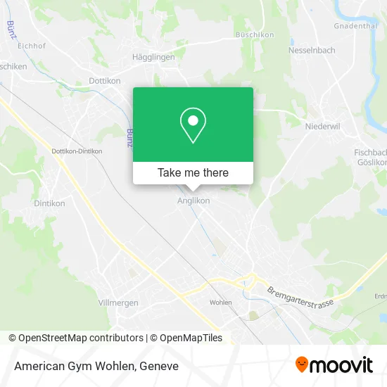 American Gym Wohlen map