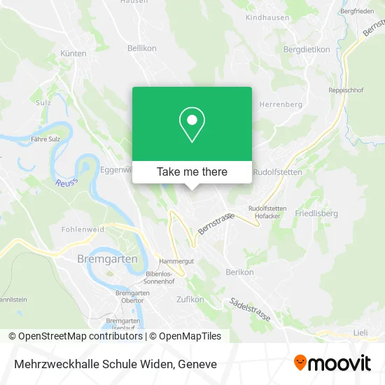 Mehrzweckhalle Schule Widen map