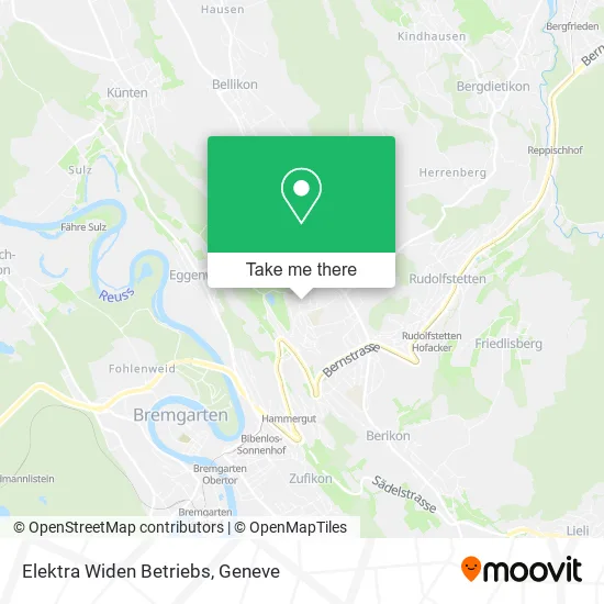 Elektra Widen Betriebs map