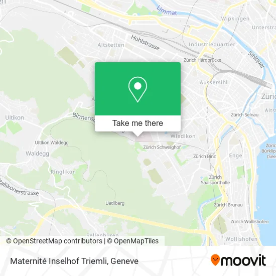 Maternité Inselhof Triemli map