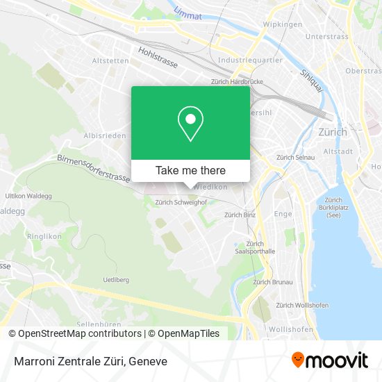 Marroni Zentrale Züri map