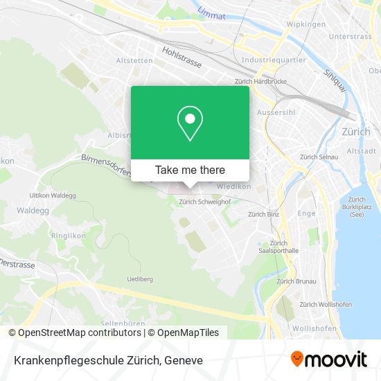 Krankenpflegeschule Zürich map
