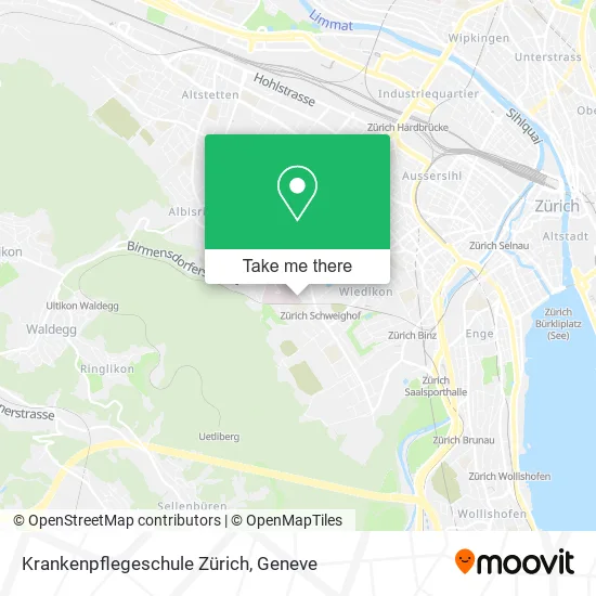 Krankenpflegeschule Zürich map