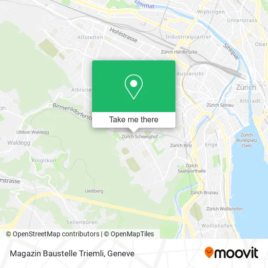 Magazin Baustelle Triemli map