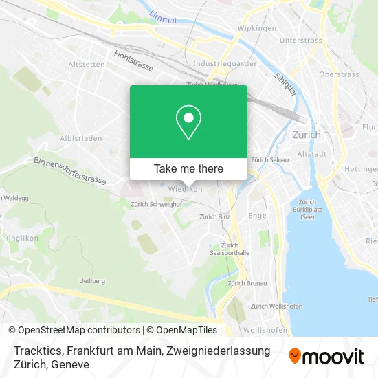 Tracktics, Frankfurt am Main, Zweigniederlassung Zürich map