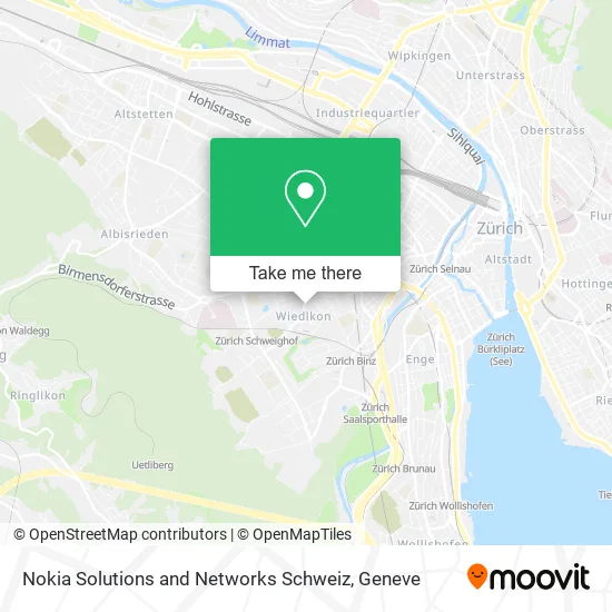 Nokia Solutions and Networks Schweiz map