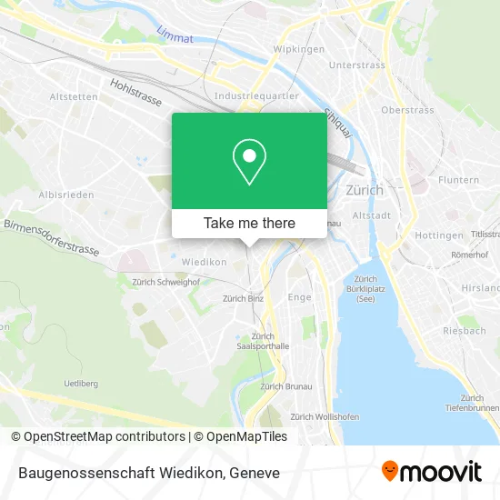 Baugenossenschaft Wiedikon map