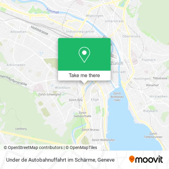 Under de Autobahnuffahrt im Schärme map