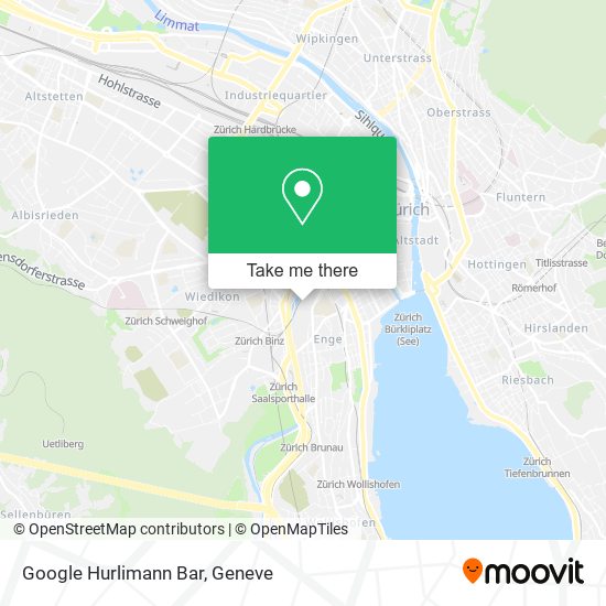 Google Hurlimann Bar map