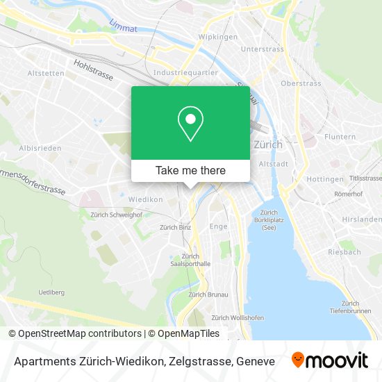 Apartments Zürich-Wiedikon, Zelgstrasse map