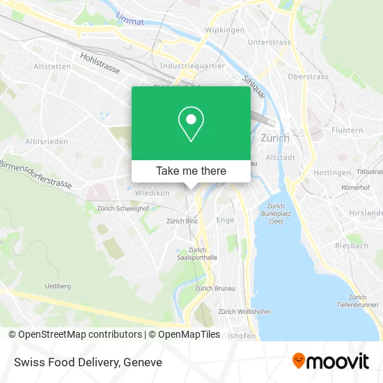 Swiss Food Delivery map