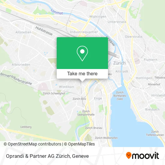Oprandi & Partner AG Zürich map