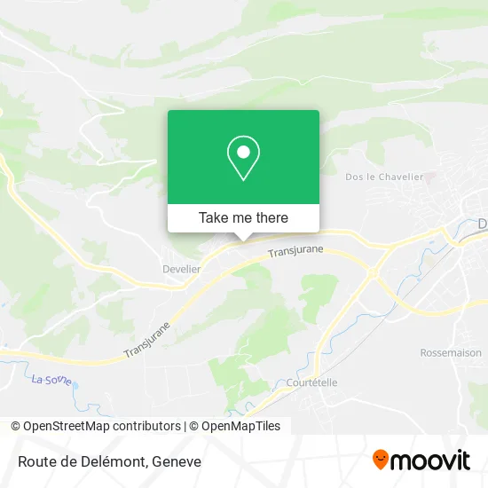 Route de Delémont map