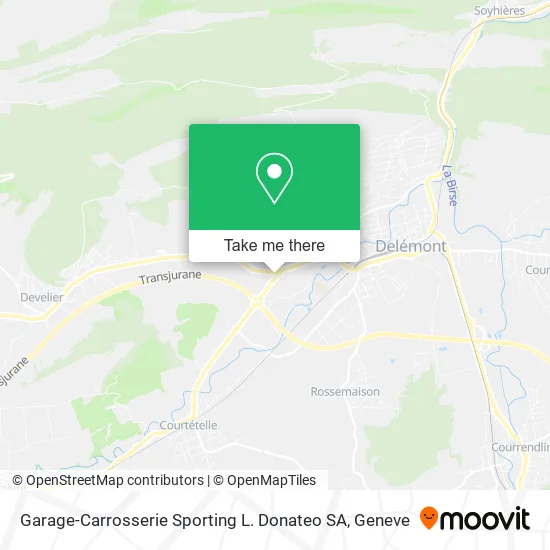 Garage-Carrosserie Sporting L. Donateo SA map