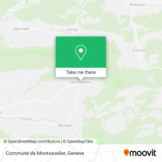Commune de Montsevelier map