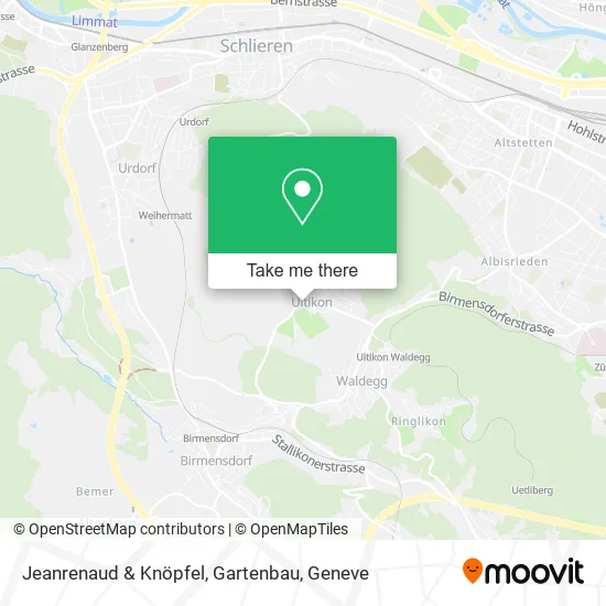 Jeanrenaud & Knöpfel, Gartenbau map