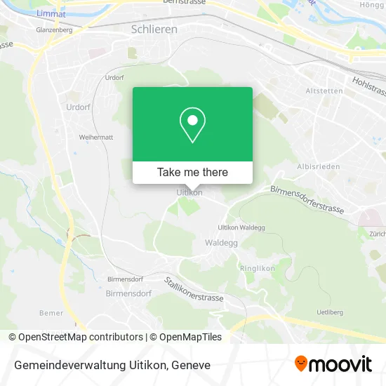 Gemeindeverwaltung Uitikon map