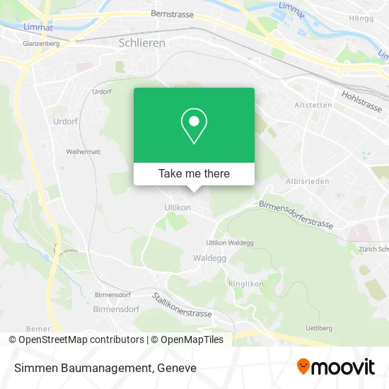 Simmen Baumanagement map