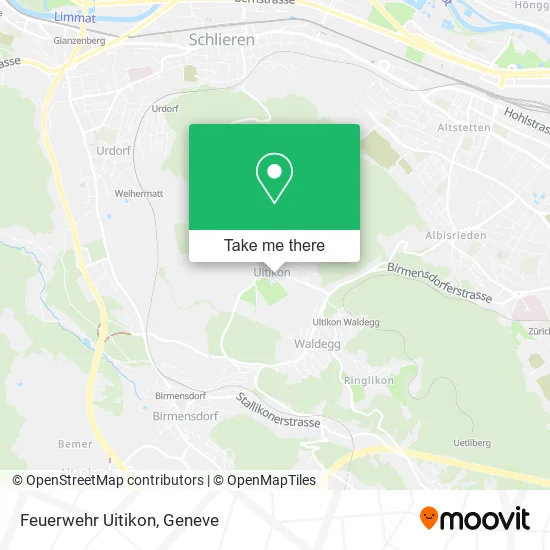 Feuerwehr Uitikon map