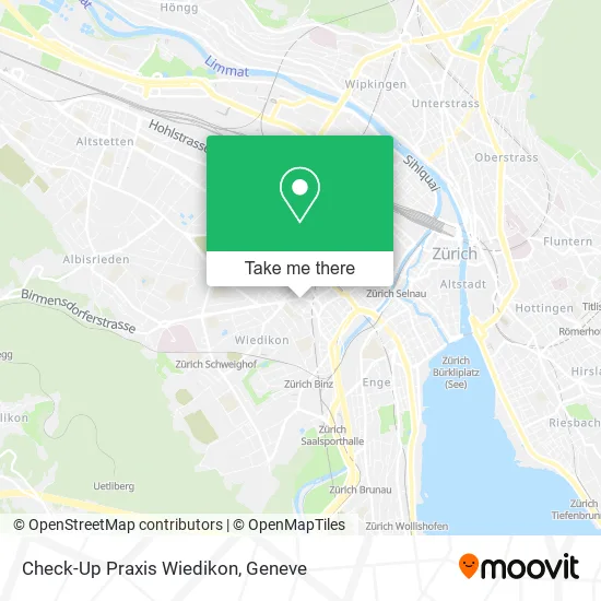 Check-Up Praxis Wiedikon map