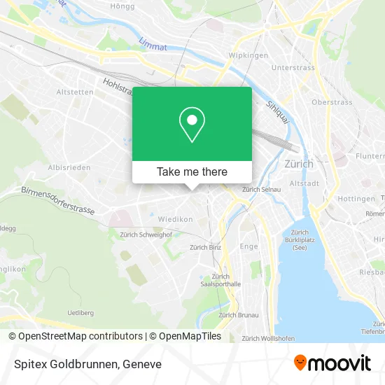 Spitex Goldbrunnen map