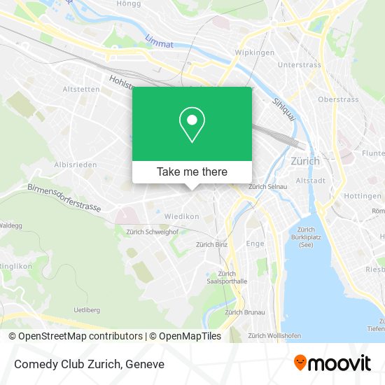 Comedy Club Zurich map