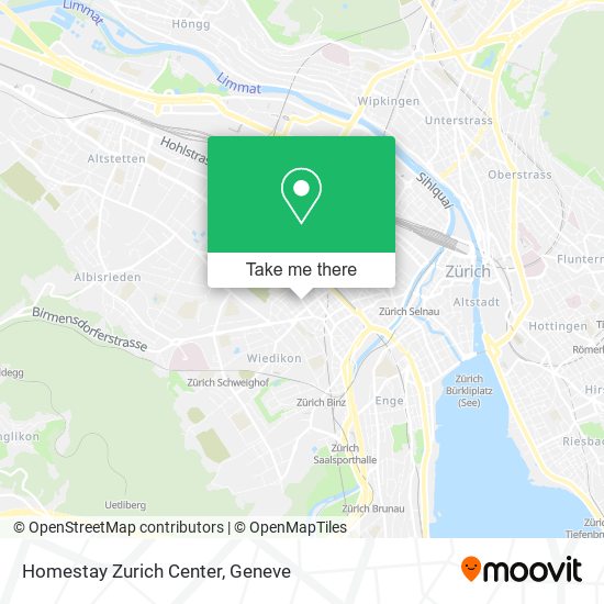 Homestay Zurich Center map