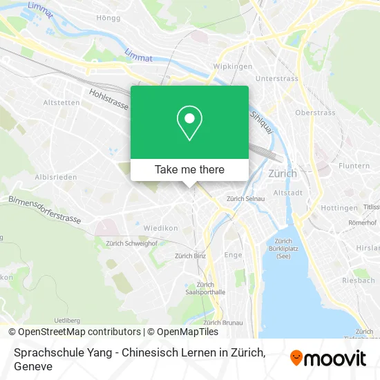 Sprachschule Yang - Chinesisch Lernen in Zürich map