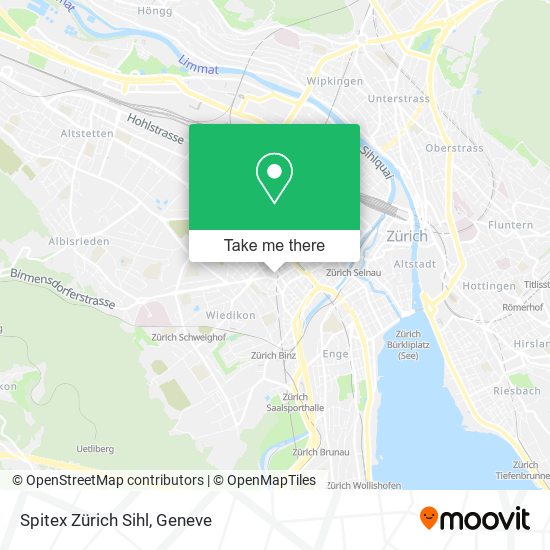 Spitex Zürich Sihl map