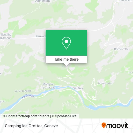 Camping les Grottes map