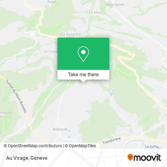 Au Virage map