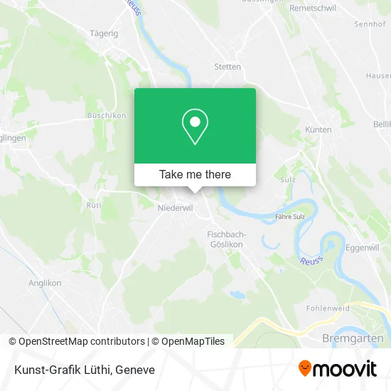 Kunst-Grafik Lüthi map