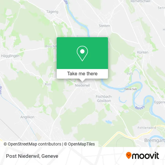 Post Niederwil map