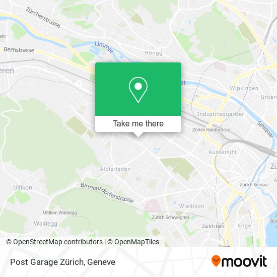 Post Garage Zürich map