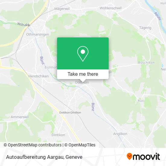 Autoaufbereitung Aargau map