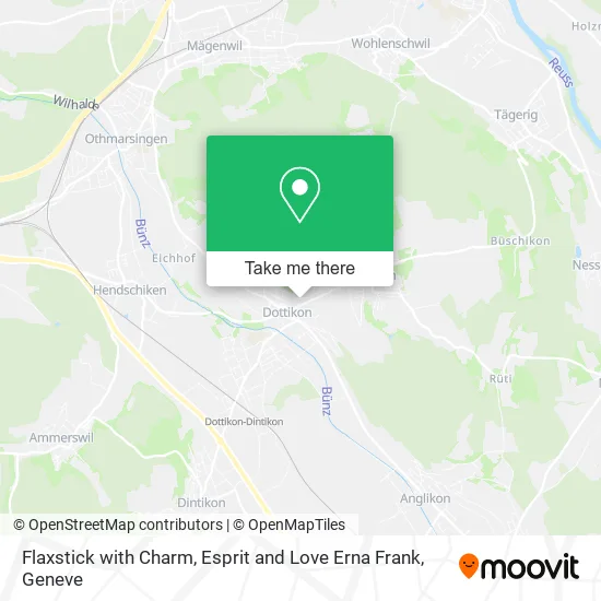 Flaxstick with Charm, Esprit and Love Erna Frank map