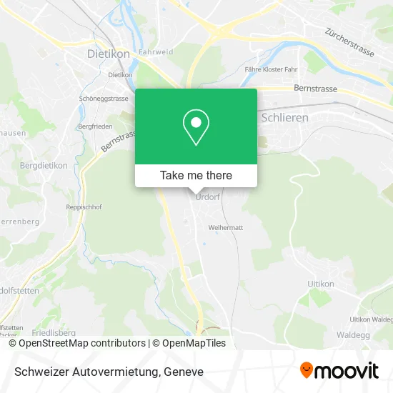 Schweizer Autovermietung map