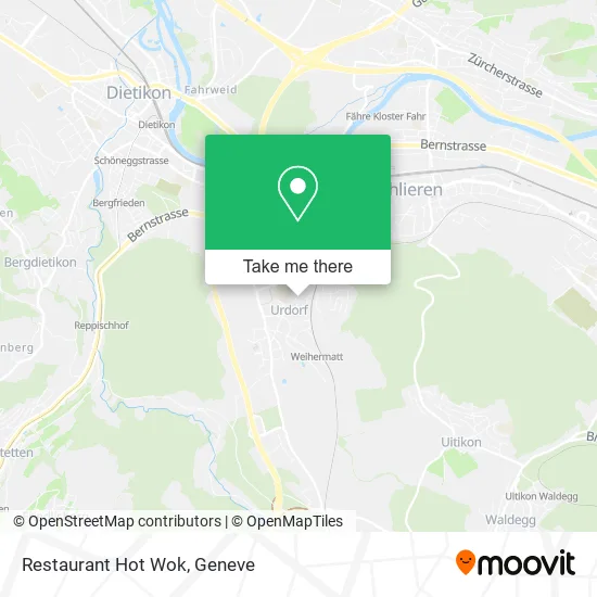 Restaurant Hot Wok map