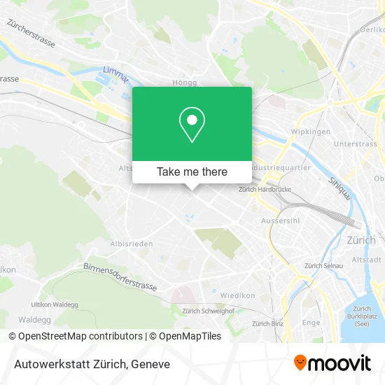 Autowerkstatt Zürich map