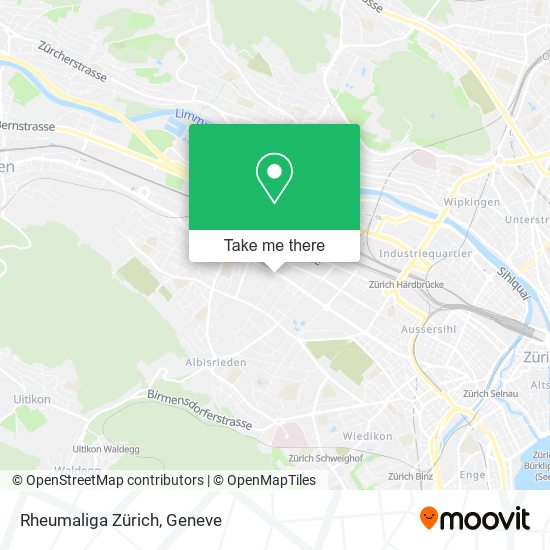 Rheumaliga Zürich map