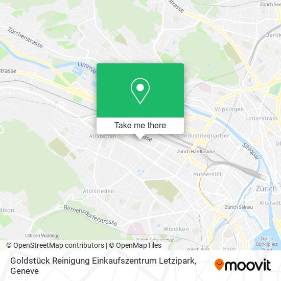 Goldstück Reinigung Einkaufszentrum Letzipark map